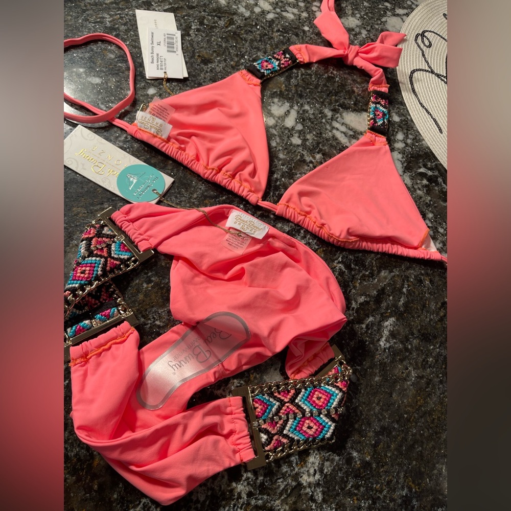 NWT Boho Paradise beach bunny bikini XL set - Picture 7 of 15